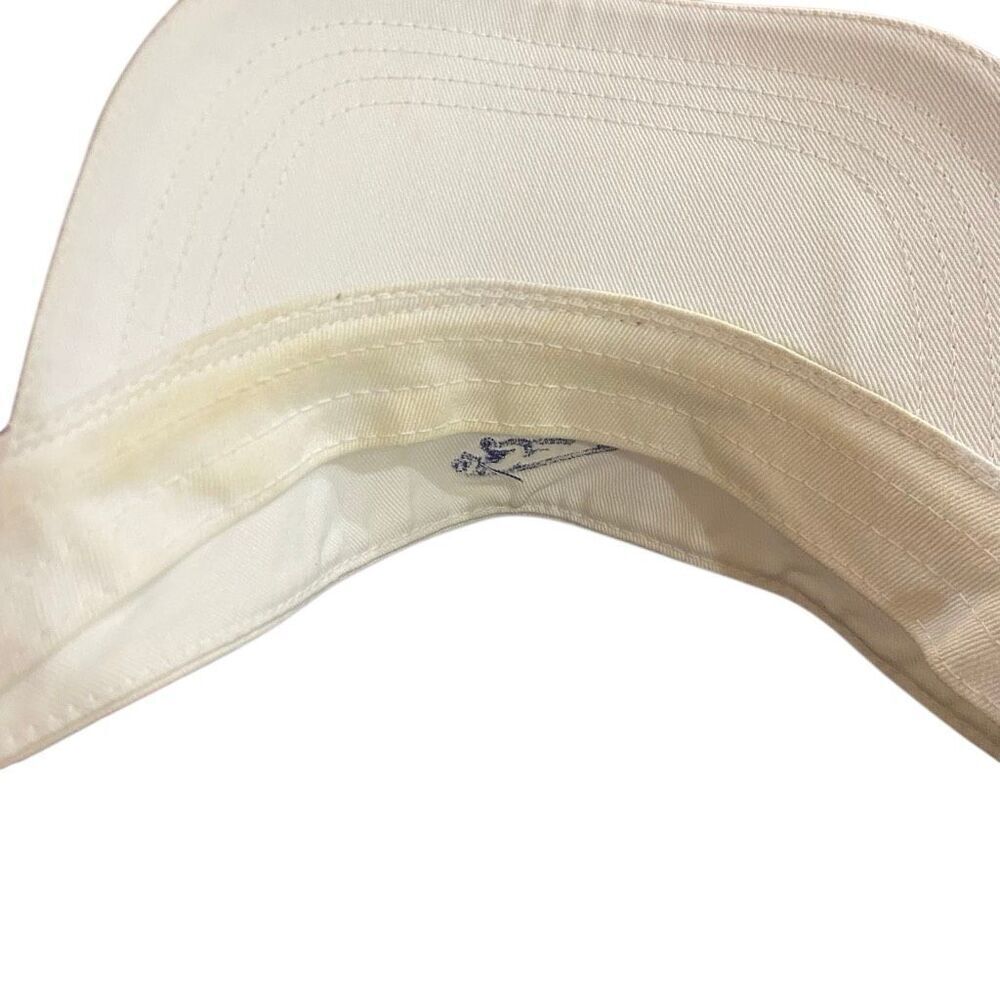 Farenheight jaguar adjustable visor white blue golf hat 100% cotton - Picture 3 of 5